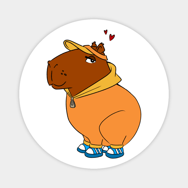 Sporty Capybara Magnet by Mingo Kiddo